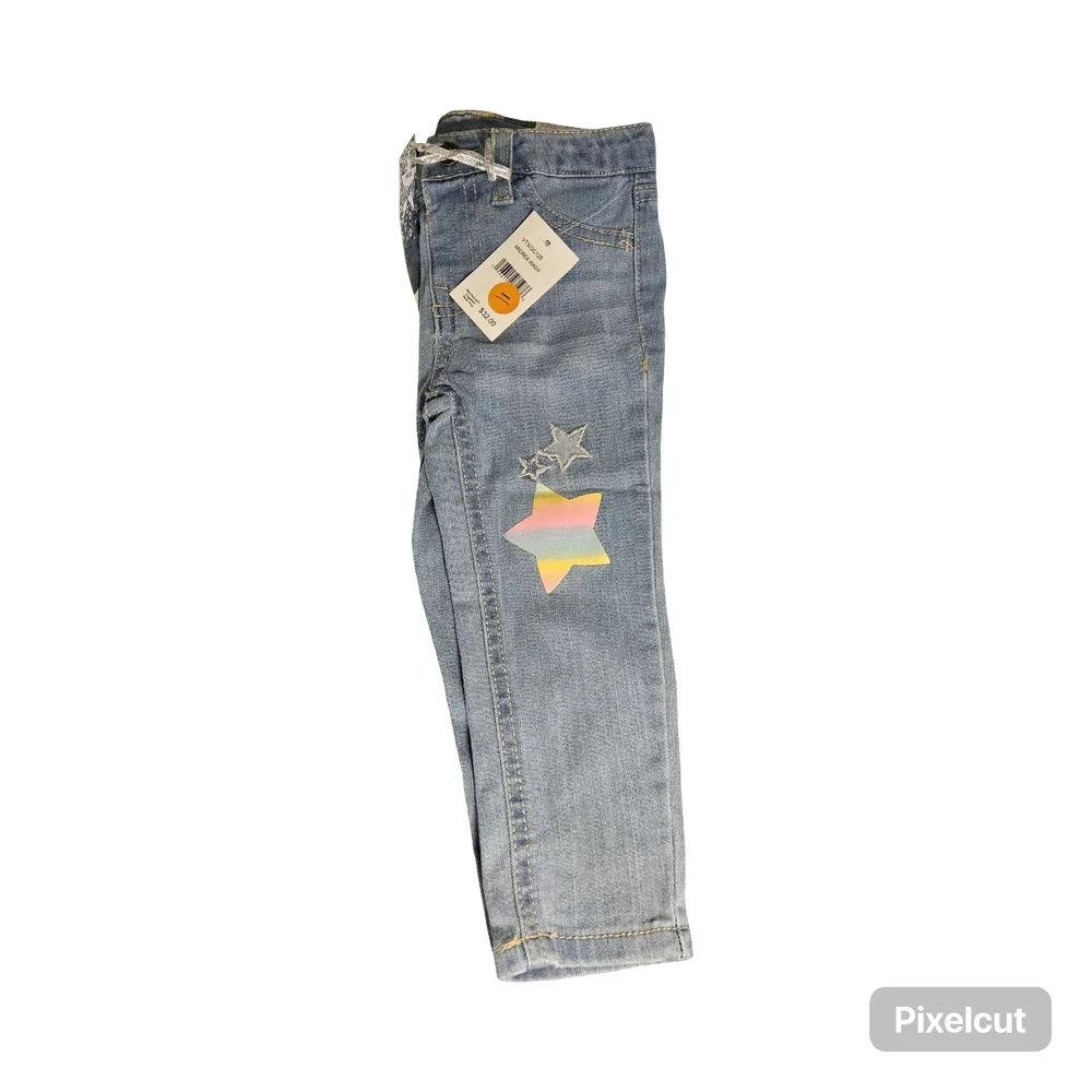 NWT Size 2T Vigoss Kids Light Blue Jeans with Star Accents